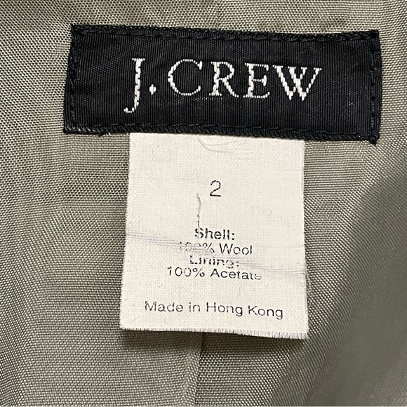 J Crew Women's Gray Wool 3-Button Lined Blazer Made in Hong Kong Sz 2. - Picture 7 of 8